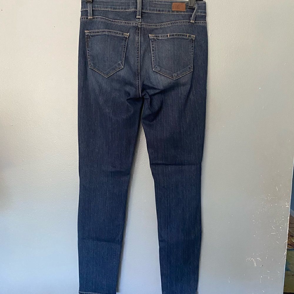 PAIGE VERDUGO ANKLE  DISTRESSED JEANS - Picture 5 of 9
